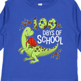 thumbnail image 4 of Inktastic 100 Days of School Cute Green Dinosaur Boys or Girls Long Sleeve Toddler T-Shirt, 4 of 5