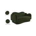 thumbnail image 2 of Meridian Furniture Bloom Green Teddy Fabric Loveseat, 2 of 15