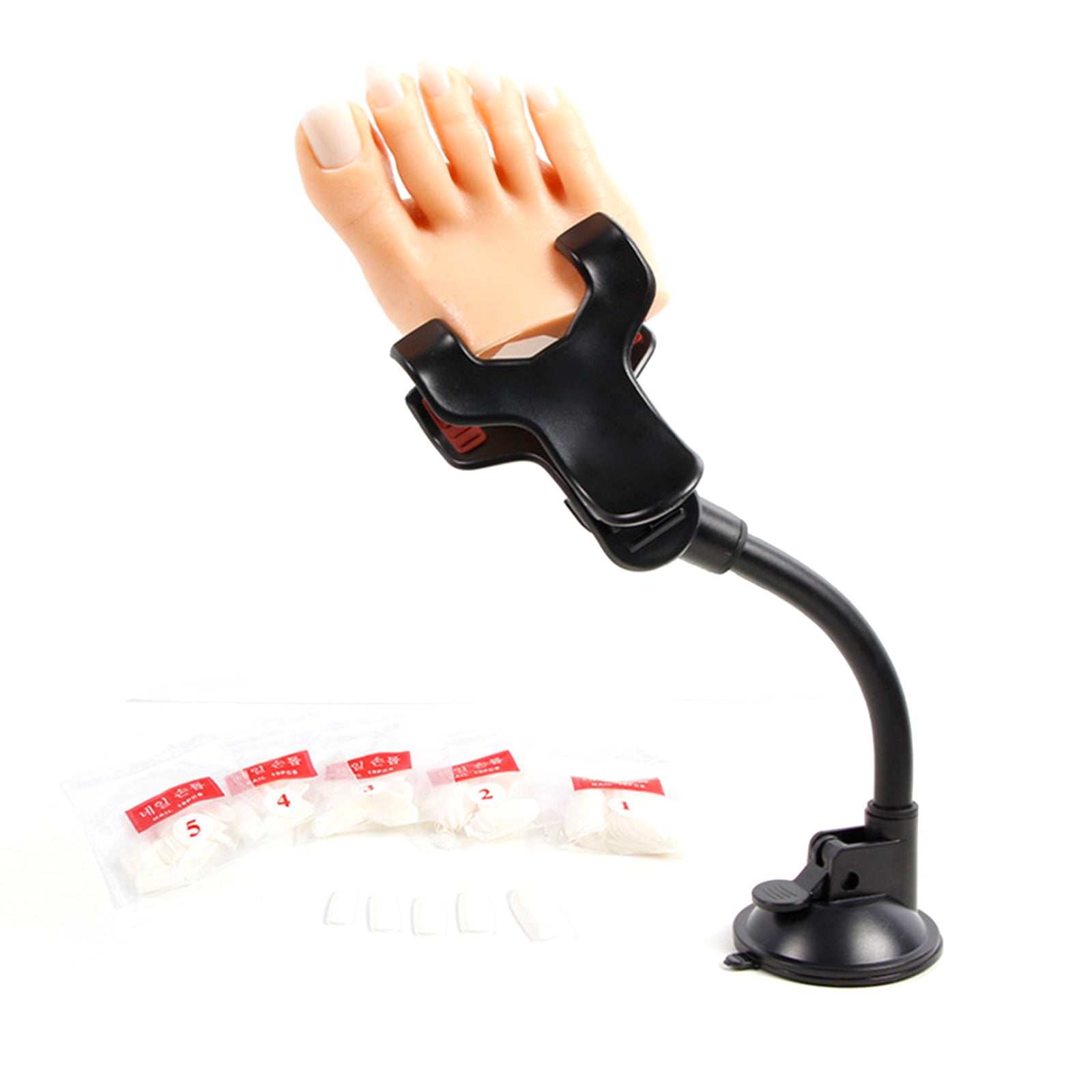 COMEET Practice Feet,Half Foot Designs Practice Fake Foot Model Flexible Soft Silicone Prosthetic Manicure Tool for Nails Tips Art Training