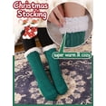 thumbnail image 2 of Calcetas pantuflas EBMORE para mujer, peludas, gruesas, cálidas, antideslizantes verdes, 2 of 6