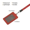 thumbnail image 3 of Uxcell 11cm Vertical Badge Holder PU Leather ID Holder Detachable with 2 Slots and Neck Lanyard Red, 3 of 6