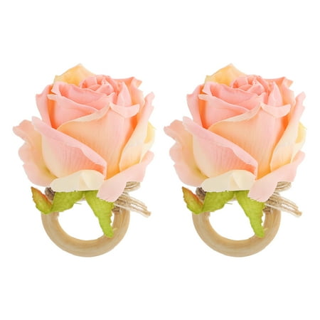 

2Pcs Flower Napkin Ring Decorative Napkin Holder Flower Napkin Holder Wedding Decor