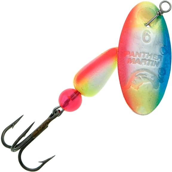 Panther Martin PMUV_9_OWB FishSeeUV Fishing Spinner Lure - Orange/White/Blue - 9 (3/8 oz)