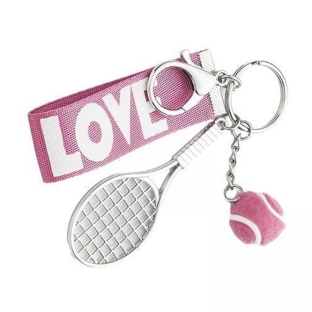 Llaveros con Forma de raqueta de tenis Strade Fareast Limited para Clubes deportivos Color Rosa