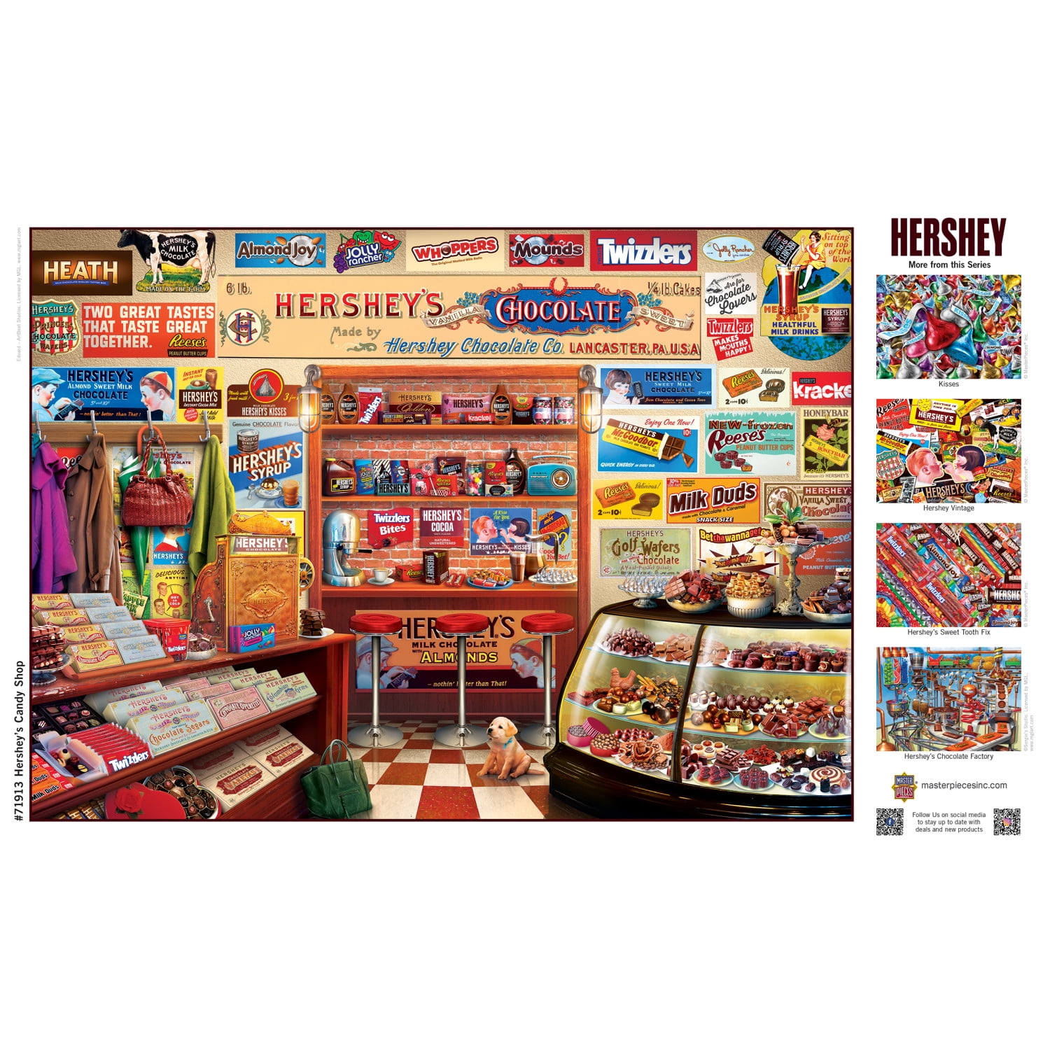 MasterPieces 1000 Piece Puzzle - Hershey's Candy Shop - 19.25"x26.75"