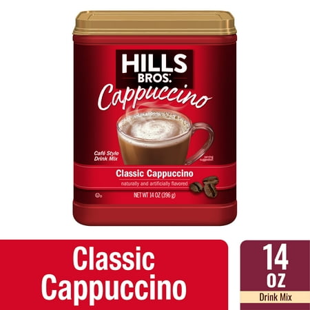 Hills Bros. Instant Cappuccino Mix, Classic Cappuccino, 14 oz (Pack of 1)