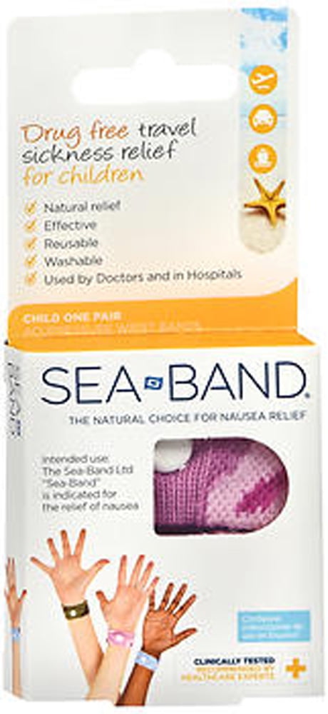 Sea-Band - Acupressure Wrist Bands for Drug Free Travel Sickness Relief for Children - 1 Pair