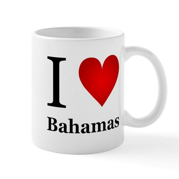 CafePress - I Love Bahamas Mug - 11 oz Ceramic Mug - Novelty Coffee Tea Cup