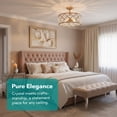 thumbnail image 3 of Elk Home Armand 17-inch Matte Gold 4-Light Crystal Semi Flush Ceiling Light, 3 of 7