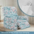 thumbnail image 3 of Kuiaobaty Marble Cherry Blossom Reclining Sofa Slipcover Breathable Recliner Chair Cover Large with Side Pocket Stretch Reclining Slipcover Elastic Recliner Couch Cover for Pets Kids, 3 of 8