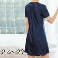 thumbnail image 3 of Pijama de seda de verano para mujer - Camisón de manga corta - Ropa de estar por casa suave y transpirable, 3 of 6