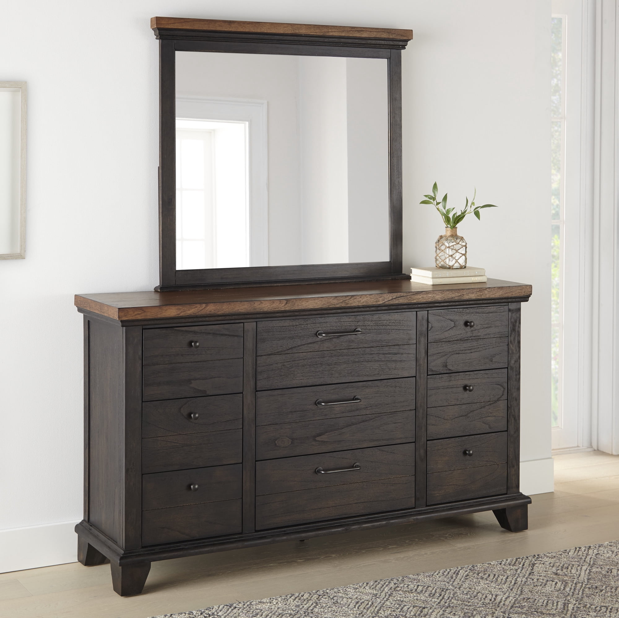 Steve Silver Bear Creek Acacia Wood 6-Drawers Bedroom Dresser, Brown