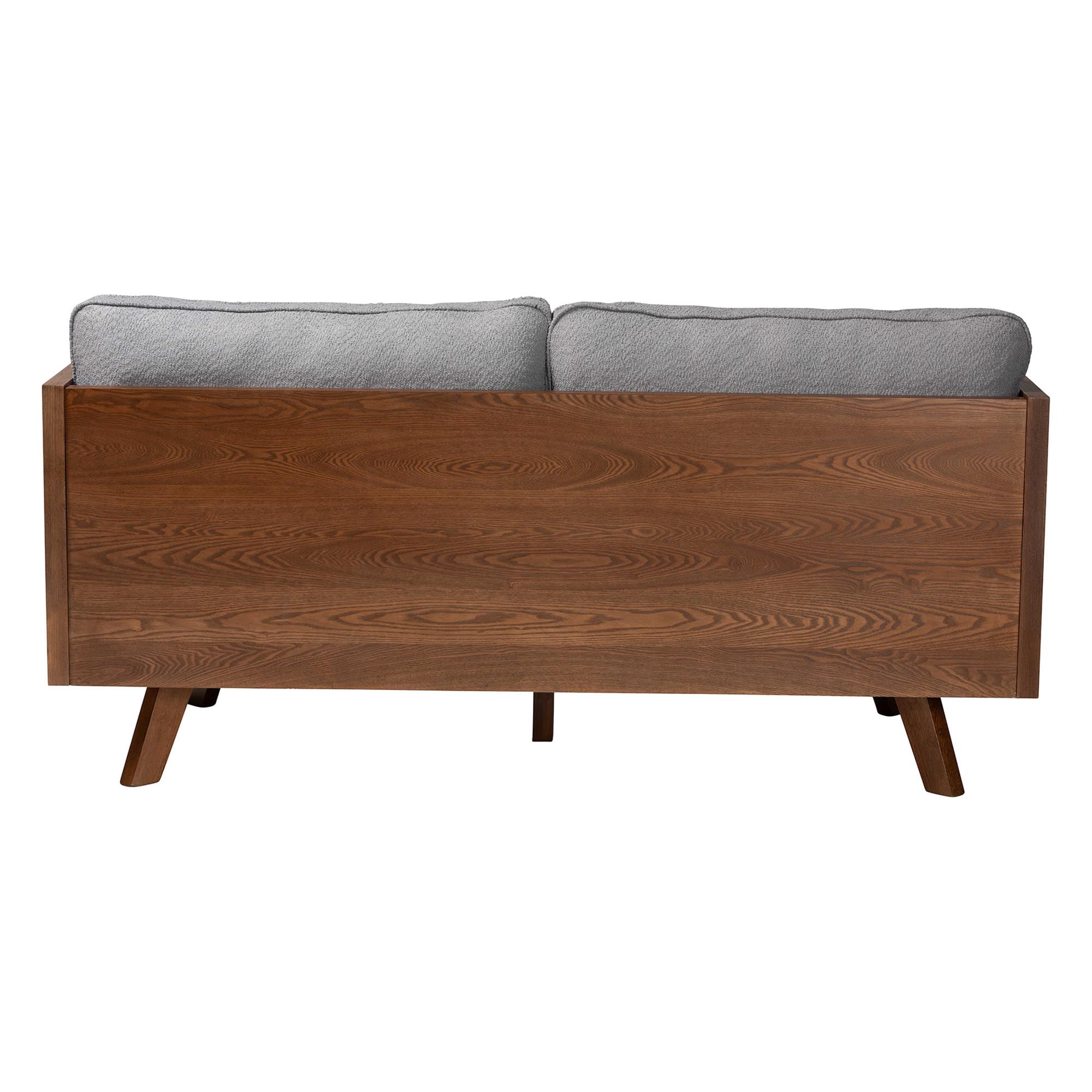 Baxton Studio Uriel Mid-Century Sofa, 2-Seater, Walnut Brown