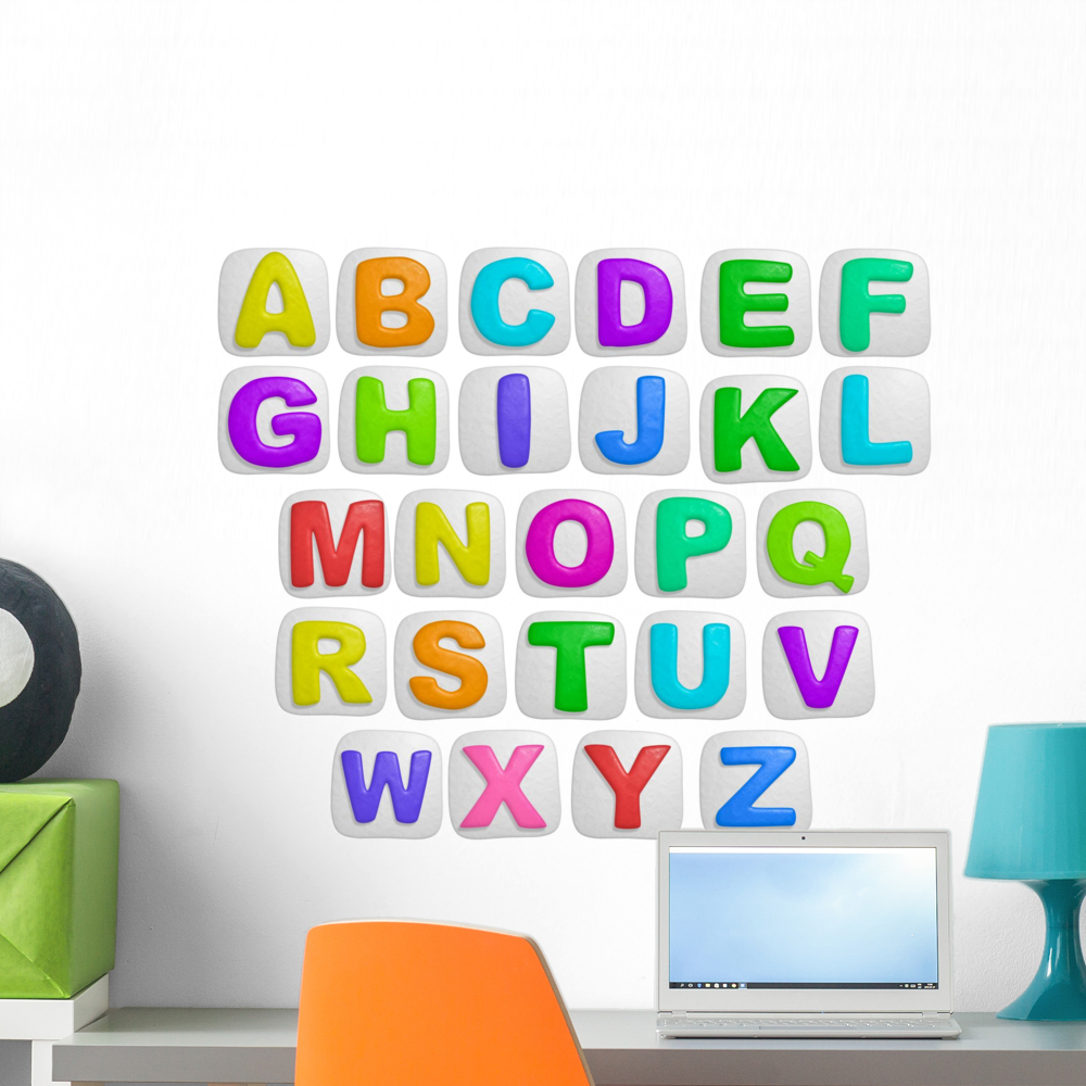 Peel and Stick Alphabet Wall Mural by Wallmonkeys Peel and Stick ...