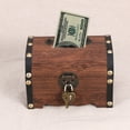 thumbnail image 6 of Piggy Bank for Boys Girls,Vintage Treasure Storage Box Piggy Bank Organizer Saving Box Case with Lock for Home, 6 of 7