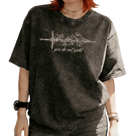 Sword Floral Graphic Effortless Everyday Tees T-Shirt Medieval Fantasy Tops Short Sleeve Black S-2XL Plus Size