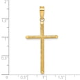 thumbnail image 2 of FJC Finejewelers 14 kt Yellow Gold Polished and Textured Fancy Cross Charm 45 x 22 mm, 2 of 6