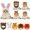 Rabbit, Lion, Leopard, Tiger, Giraffe, variant on 5 Pcs Cat Adorable Costume Bunny Hat with Ears Funny Mane Cat Hat for Pets and Small Dogs Kitten Puppy Party Costume Accessory Headwear(Lion, Frog, Rabbit, Sunflower, Banana)