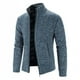 thumbnail image 3 of Suéter de otoño e invierno con relleno de terciopelo de gran tamaño, cárdigan de cuello alto, suéter casual coreano, abrigo para hombre, 3 of 6