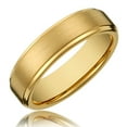 thumbnail image 2 of Mens Wedding Band in Titanium 6MM Ring Gold-Plated Brushed Top and Polished Finish Edges, 2 of 2