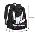 thumbnail image 2 of Share The Love Backpack, Anime Travel Laptop Backpack, Casual Daypack For College School, Back To School Gift For Men & Women,Unisex Computer Bag Fits 15 Inch Notebook, 2 of 9