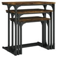 thumbnail image 2 of vidaXL Nesting Coffee Tables 3 pcs Smoked Oak Engineered Wood, 2 of 5