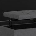thumbnail image 3 of Pemberly Row Square Transitional Wood & Fabric Storage Ottoman in Gray, 3 of 9