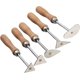thumbnail image 1 of 5 Pcs Paint Shave Hooks Professional Paint Tool Heavy Duty Triangular Paint Scrapers with Wooden Handle, 1 of 5