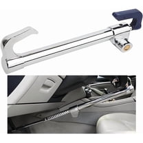 Car Steering Wheel Lock, Retractable Adjustable Length Vehicle Security Lock Device with 2 Keys, Double Hook Automotive Brake Locking Pedal, Universal for SUV, Sedan, Truck