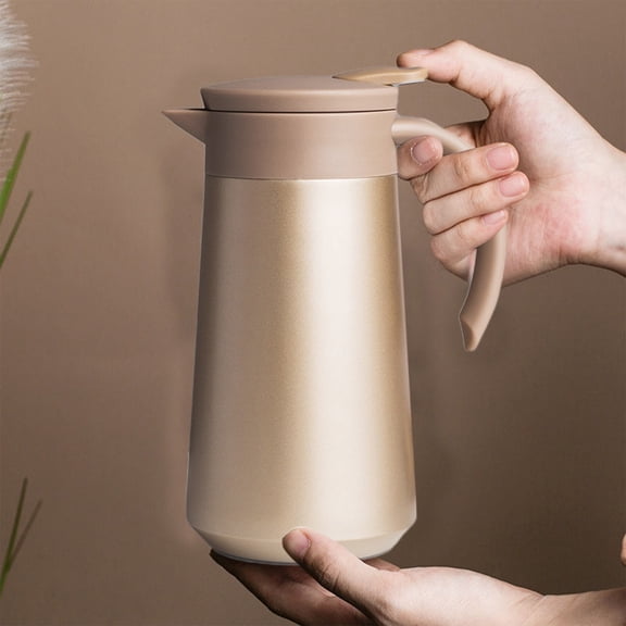 Coffee Carafe Insulated,Thermal Carafe,Mocha Keep Hot Pot 304 Stainless Steel,Thermal Coffee Carafe,Insulated Stainless Steel Coffee Carafes for Keeping Hot Coffee & Tea Hot Beverage(Gold)