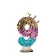 thumbnail image 2 of Number 9 Glitter Birthday Candle with Crown Topper for 9Th Birthday Cake Decorations for Girls Party, 2 of 6