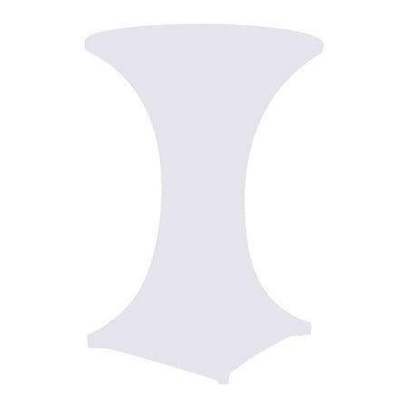 

Anvazise Table Cover High Elasticity Ornamental Chemical Fiber Bar Cocktail Four-legged Table Cloth Party Supplies White