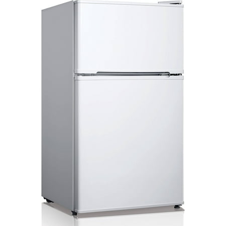 Midea 3.4 cubic foot, Compact Refrigerator with Two Doors, Multiple (Best 4.4 Cubic Foot Refrigerator)