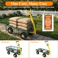 thumbnail image 5 of Firstness Heavy Duty Garden Cart, 900 lbs Capacity Garden Wagon with ATV/Tractor Hitch & Removable Sides, Green, 5 of 11