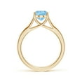 thumbnail image 2 of Angara Natural 1.5 Ct. Aquamarine Solitaire Ring in 14K Yellow Gold for Women (Ring Size: 7.5), 2 of 10