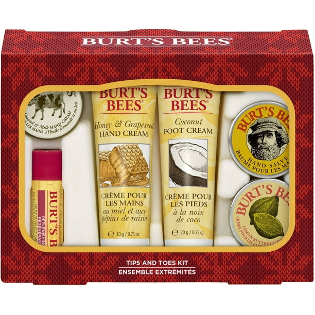 Burt's Bees Tips and Toes Kit Holiday Gift Set, 6 pk