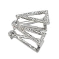 thumbnail image 2 of Pendientes de Imitación de Aleación de Cristal Triangular Salvador Plata, 2 of 6