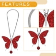 thumbnail image 4 of 1 Pcs Artificial Crystal Butterfly Car Rear View Mirror Pendant Accessories Car Hanging Ornament Red, 4 of 6