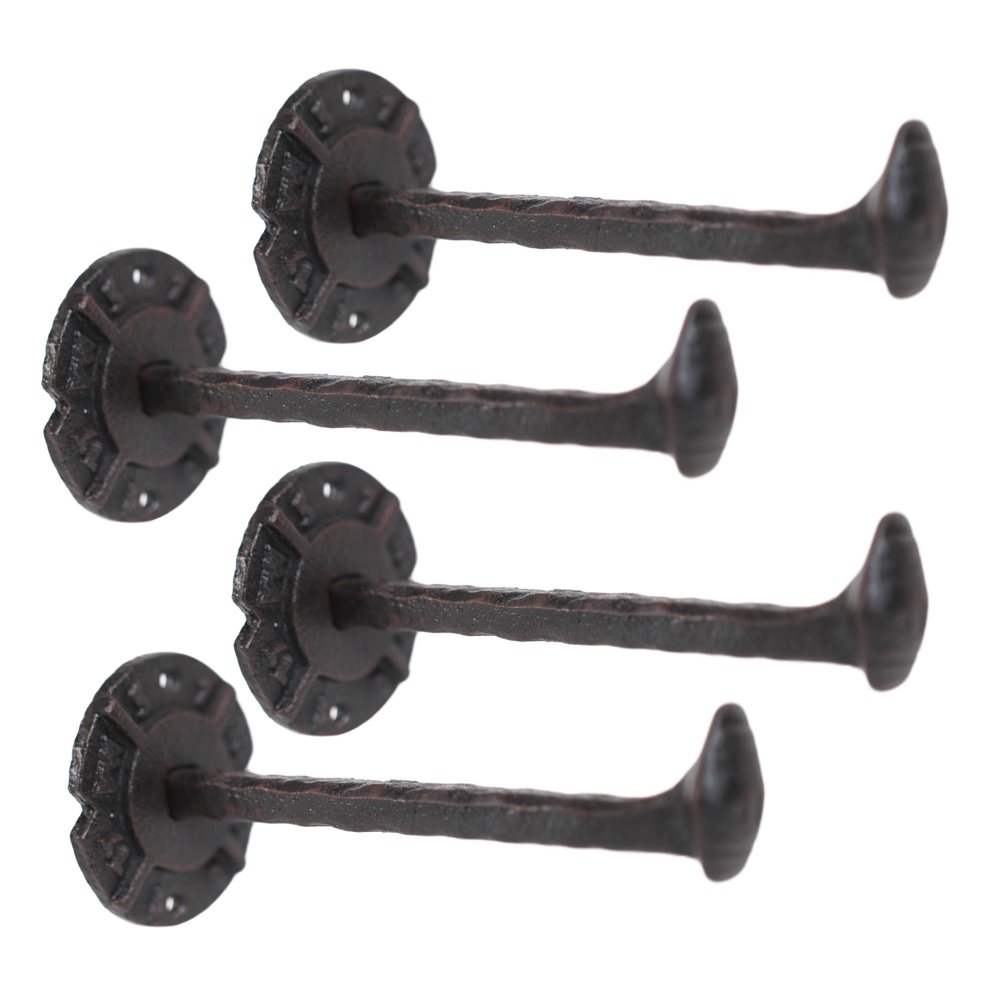 Cast Iron Rustic Western Long Railroad Nail Spike Wall Hanger Coat Hook