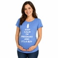 thumbnail image 2 of Maternity Keep Calm Im Pregnant and Its a Boy Shirt Funny Pregnancy Announcement, 2 of 9
