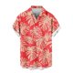 thumbnail image 4 of Mens Casual Manga Corta Botón Abajo Camisas Impresas Botón de Bolsillo Cuello Turndown Blusa Camisa para Verano Al Aire Libre Casual Diario, 4 of 6