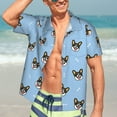 thumbnail image 7 of Pofeuu Corgi Dog Print Hawaiian Shirt for Men Sleeves Casual Button Down Summer Beach Dress Shirts T-Shirts,X-Large, 7 of 7