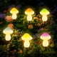 thumbnail image 1 of luces solares en forma de hongo, 8 modelos de luces solares para jardín, luces solares para exterior, focos impermeables para exterior, luces de cadena, decoración de jardín para exterior [Clasificaci, 1 of 5