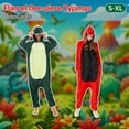 thumbnail image 7 of Dinosaur Cartoon Flannel Pajamas One Piece Fall Winter Homewear Sleepwear, 7 of 7