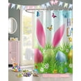 thumbnail image 3 of Easter Funny Rabbit Shower Curtains for Bathroom Spring Fabric Shower Curtain with Hooks, Colorful Eggs Shower Curtain Set, Bathroom Curtains Decoration, Waterproof Polyester, 72"x72" Long, 3 of 6