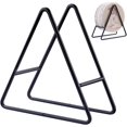 thumbnail image 1 of 2 soportes para posavasos triangulares de metal de hierro negro, para guardar posavasos redondos y cuadrados, aptos para entre 4 y 9 posavasos, 4,3 pulgadas, 1 of 4