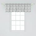 thumbnail image 2 of Ambesonne Modern Window Valance, Outline Drawings of Squares, 42" x 18", Charcoal Grey and White, 2 of 3