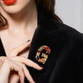 thumbnail image 5 of Wentin Reduced Brooch Crystal Pearl Initial Brooch Gold Plated Enamel Colored Letter Letter Brooch Brooch Jewelry, 5 of 9