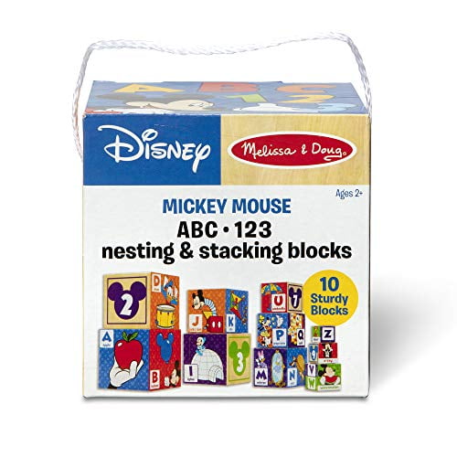 melissa & doug mickey mouse & friends nesting & stacking blocks baby toy