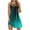 Sky Blue, variant on Dvprdro Womens Casual Floral Print Sundress Casual Fashion Halter Neck Sleeveless Lace-Up Hollow Out Beach Mini Dress